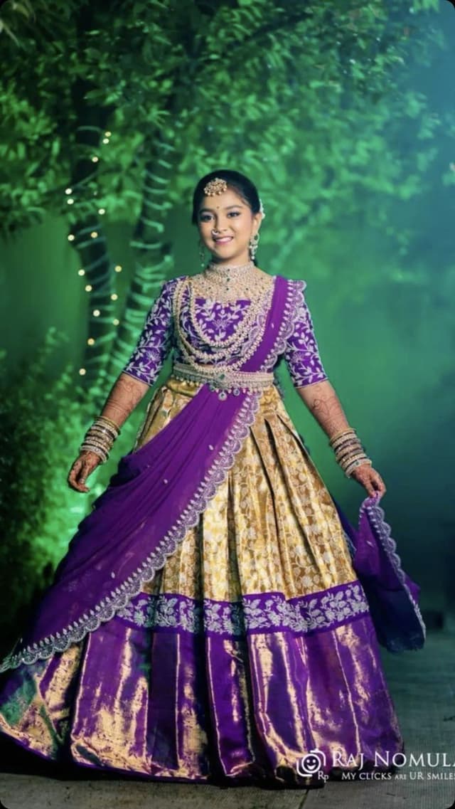 Studio half saree photography UK