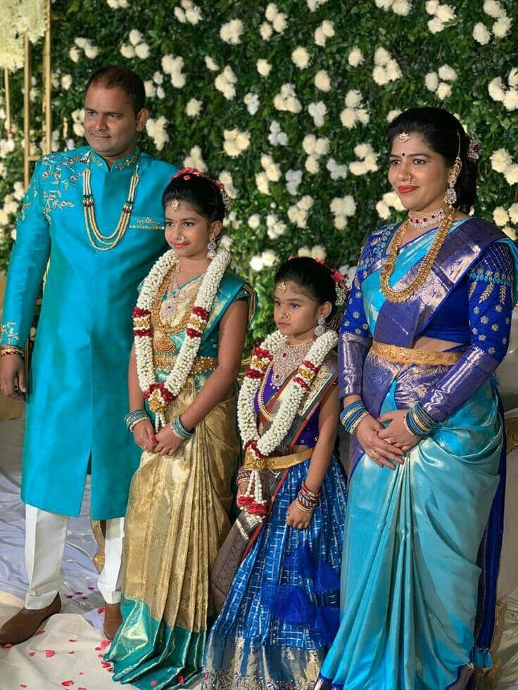 Family Half Saree Photography